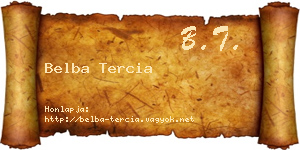 Belba Tercia névjegykártya